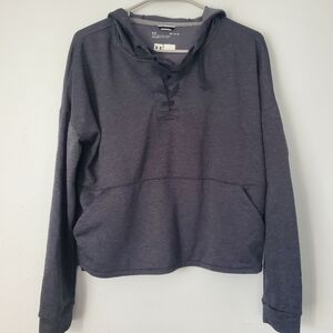 Under Armour Long Sleeve Criss Cross Lace Up Athletic Crop Hoodie